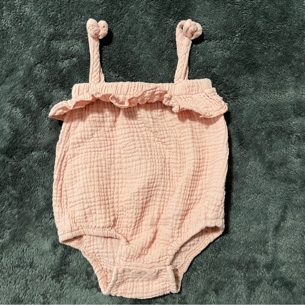 Zoey and Miles Blush Pink Romper 6-9 Months